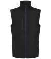 RG455 TRA915 Regatta Navigate Two Layer Soft Shell Bodywarmer Black / new royal blue colour image